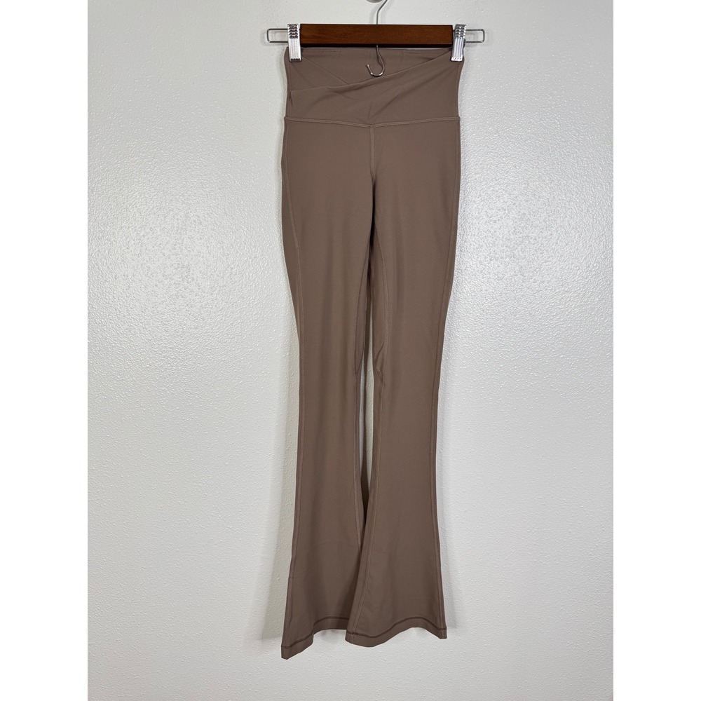 Lululemon Align Asymmetrical-Waist Mini Flare Pant Taupe Brown Size 0 LW5GGCS